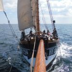 Allmählich segeln wir uns von der Rødby-Puttgarden-Fährlinie frei